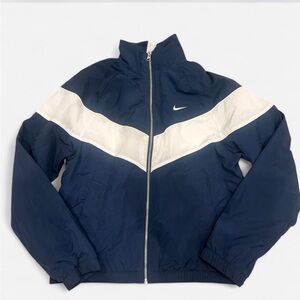 Nike Navy and White windbreaker Zip Jacket
